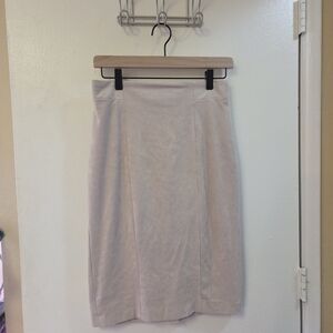 Lila Rose Soft Cream Pencil Skirt, suede texture, lined - Available until 4/19